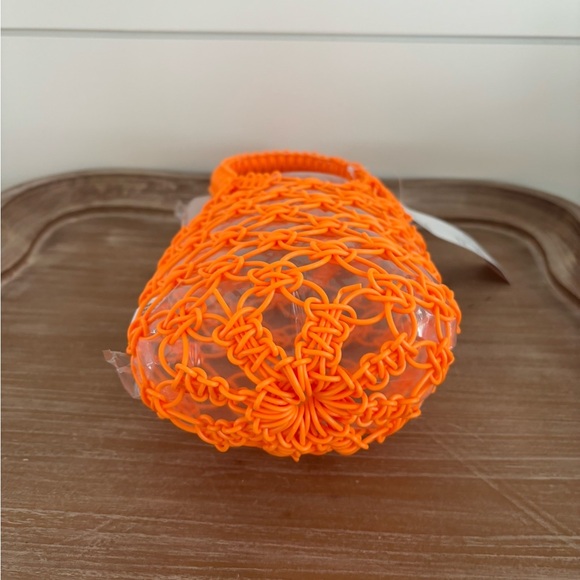 Urban Outfitters Mesh Bucket Bag In Orange NWT - Picture 2 of 3